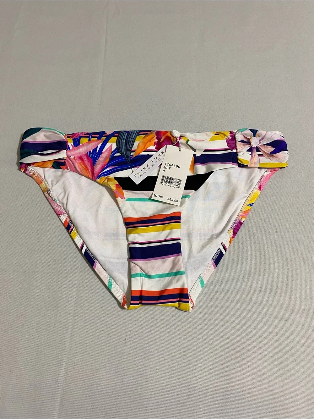 TRINA TURK Side Shirred Hipster Bikini Bottom Women's Size 8